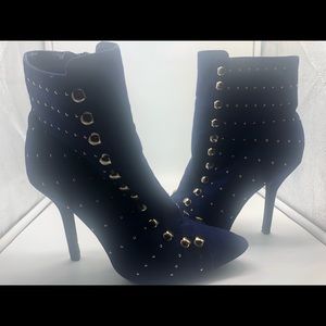 Blue suede FRH Boot Heel